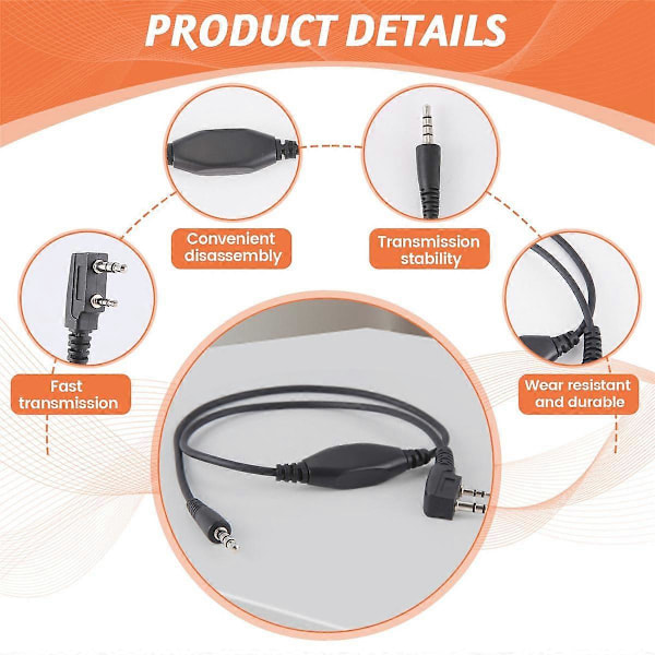 APRS-K1 Kabel Audio Interface Kabel til /// Android(APRSDroid)-IOS (APRSpro) DB Black