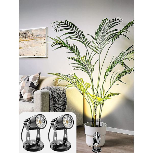 Led Spot Lights 5w Up Lights Indendørs Spotlight Lampe Til Planter, 3 Farvetemperatur Tilstande Landskab Up Light A [DB] 2 Pack