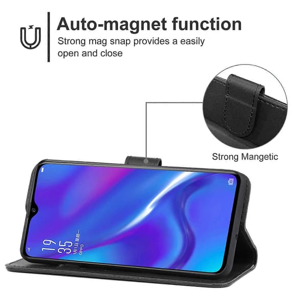 Läderfodral för OPPO RX17 Neo [DB] Black