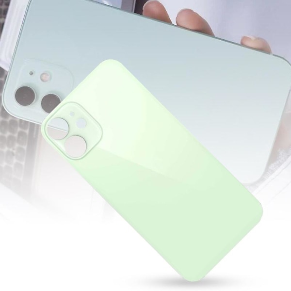 Profesjonelt bakglasshus Utskifting av batteri bakdeksel med forhåndsinstallert selvklebende verktøy Kompatibel Iphone 12 6,1 tommer alle bærere Green