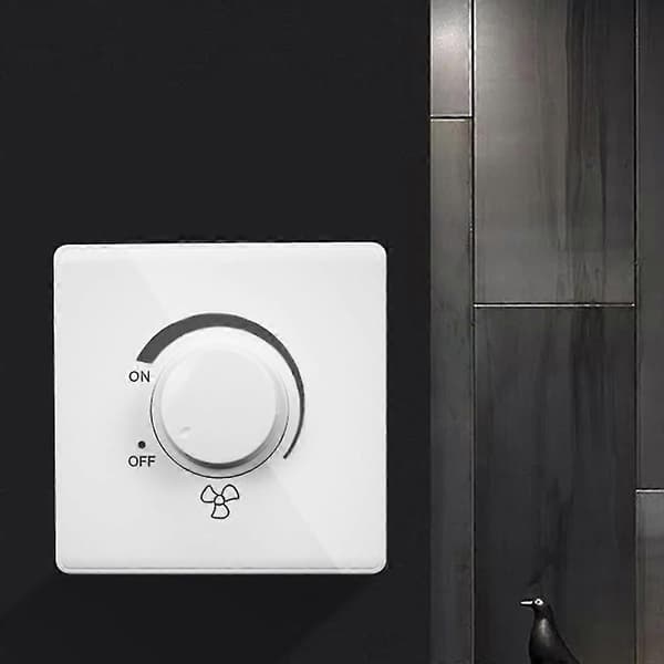 Justerbar Trinnløs Hastighetskontroller Veggbryter 220v 10a Dimmer Lysbryter [db]