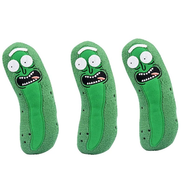 Søt Pickle Rick 20cm plysj utstoppet dukke morsom myk pute ansikt utstoppet dukke [DB] 1PC