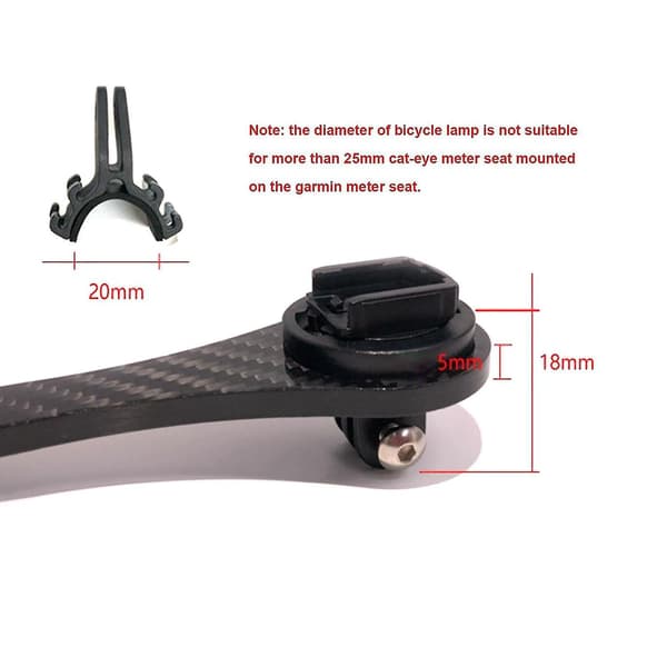 Integrerat kolfiberfäste för cykeldator för Virb eller Gopro -b[DB]