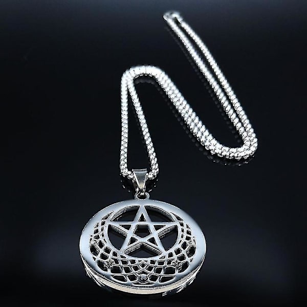 Syv Ærkeengle Amulet Rustfrit Stål Halskæder Mænd Segl af Salomon Talisman Halskæde Beskyttelse Smykker Krave Hombre_lldxm Db N SR 50 BOX