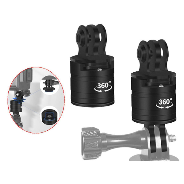 För 12 tillbehör Metall Adapter 1/4 tum Aluminium Stativlegering Montering 360 Rotation A Typ