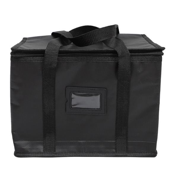 Matkasse Leveransväska Hopvikbar Lunchväska Isolerad Mattransportväska {DB} Black 35X26CM