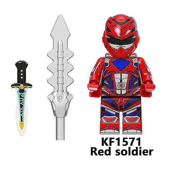 7 st/set Power Rangers Byggklossar Minifigurer Leksaker Montering Figurer Leksaker Barn Gåvor Heminredning Db