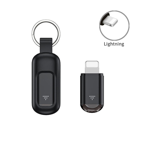 Bærbar Otg Smarttelefon Ir Infrarød Fjernkontroll Adapter For Ios Android [DB] Lightning  Black