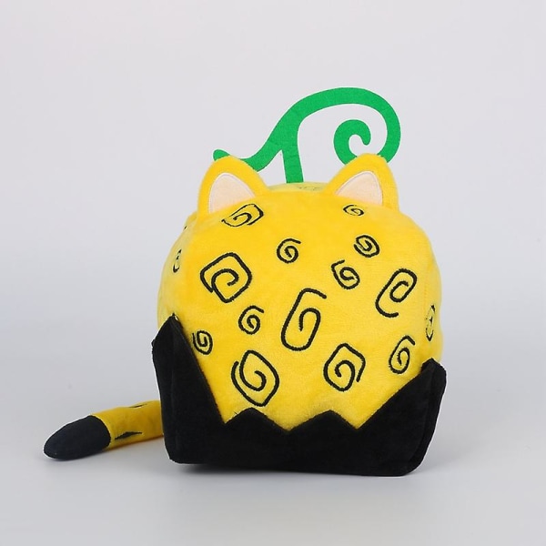 Blox Fruits Spil Periferi Frugt Leopard Print Box Plys Legetøj Lilla Boks Dukke [DB] Yellow cube box 190g 15cm