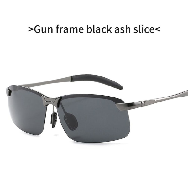 HD-polarisoidut päivä- ja yönäkölasit miehille ja naisille ajoon Aviator-aurinkolasit  [dB} Black gray flake A