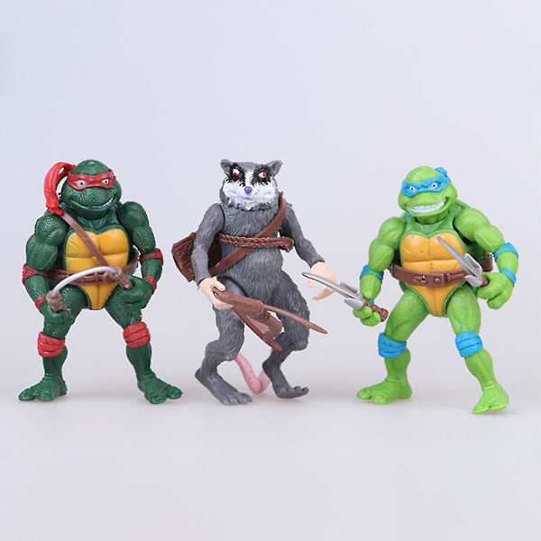 6 stk/sett Teenage Mutant Ninja Turtles Actionfigurer Barn & Voksne Samleobjekter Figurer Leker Modell Dukker Playset Skrivebordsdekorasjoner Bursdagsgaver Db