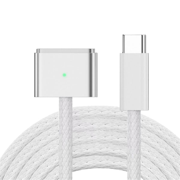 Passer for Macbookpro ladekabel 140w hurtiglading Type-c til Magsafe3 kabel hvit