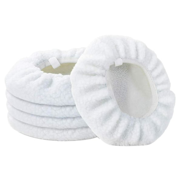 5 stk. 10 tommer Bonnet Polermaskine Poleringspude Polering Buffing Bil Buffer Vokser [db] White