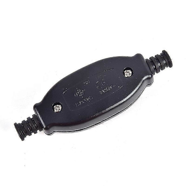 Vattentät Inline Strömbrytare IP65 Rund Kabel Dubbel Strömbrytare [DB] Black