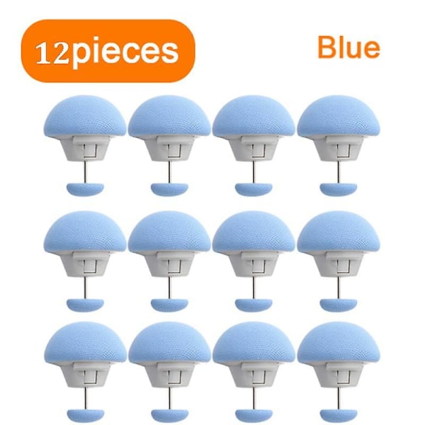 Peittokiinnike, yhdellä napsautuksella avattava peittokiinnike, liukumaton peittokiinnike, pidike, kiinnitin [dB} 12Pcs Blue