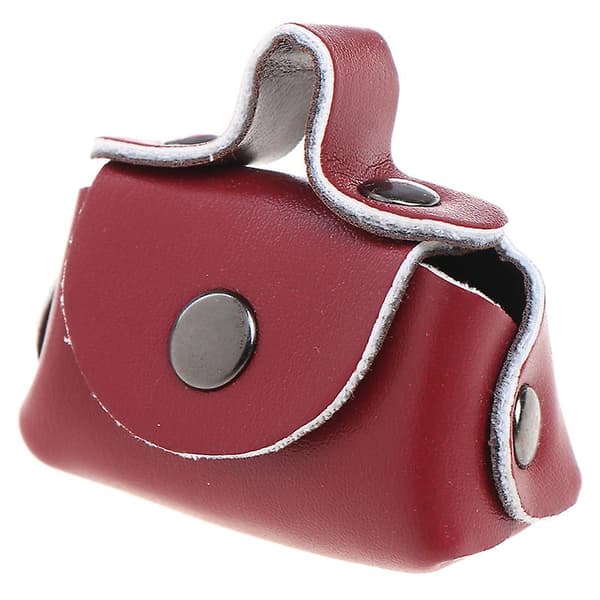 Miniatyr PU-läderväskor Dockhustillbehör Db Wine red 1 Pc