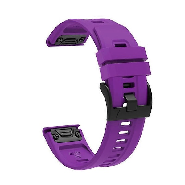 Type O Silikone Urrem til Garmin Fenix 7X 26mm med Quick Release Metalspænde - Udskiftningsrem [db] Multicolor Style O