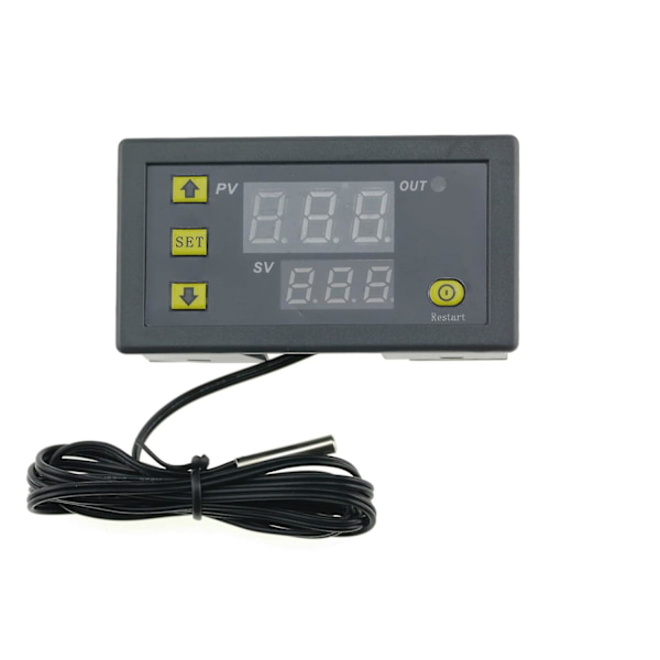 Høj præcision digital temperaturregulator temp alarm termostat Dc 12v 20a Lcd til køling opvarmning meter