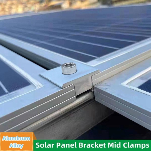 Solpanel justerbar konsolklämma Pv konsol monteringsklämma Solar ändklämma 30 mm för fixering av solenergi