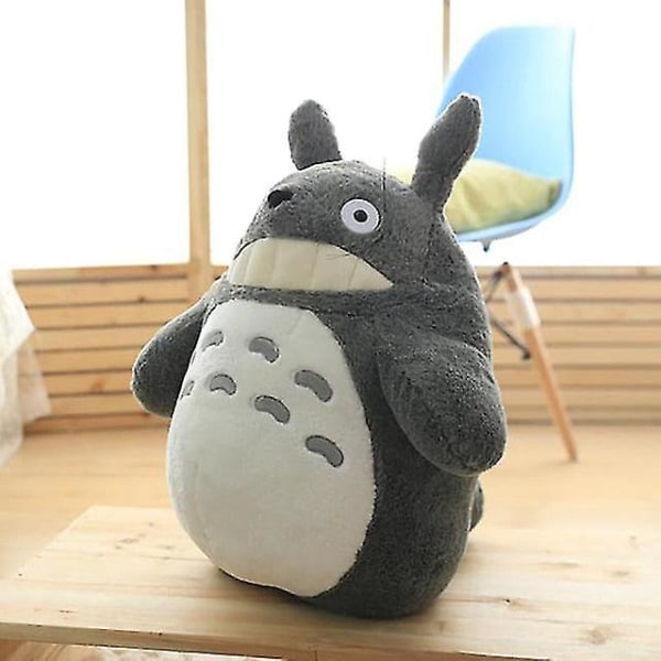 Totoro plys legetøj sød plys kat japansk anime figur dukke plys Totoro med lotus blad børn legetøj fødselsdag julegave H DB Smile 40cm