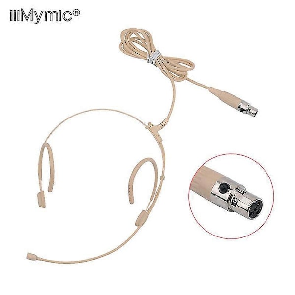 Uppgraderad Version Elektret Kondensator Headset Mikrofon Dubbel Öronhängande 4 Pin XLR Ta4f För Shure Body Pack Tjock Kabel{jkw} [db]