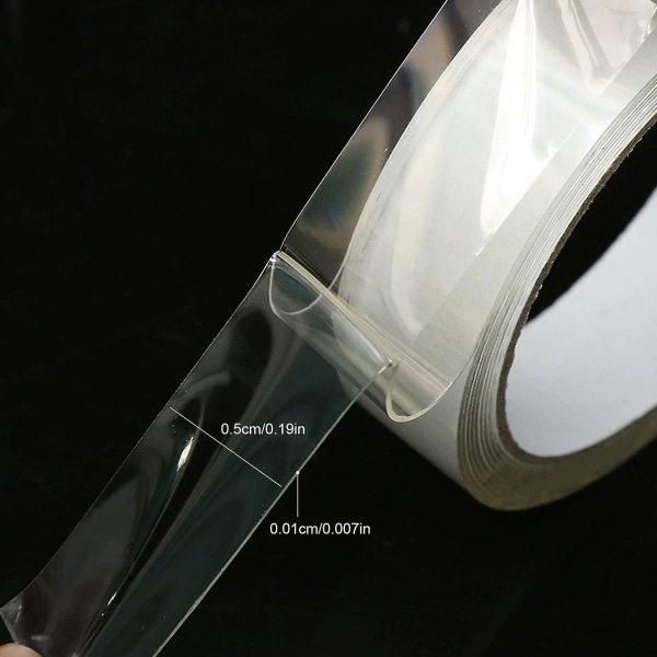 Oppgrader nanotapeboblesett, dobbeltsidig tape plastboble,elastisk tape Ny [DB] Transparency 0.02cm*0.5cm*300cm