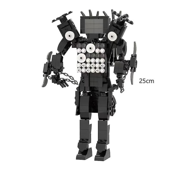 Skibidi Toalett Leksak Byggsten Titans Kameraman Tv Man Kameraman Speakerman Skibidi Toalett Klocka Man Titans Borr Högtalare Db c 25cm