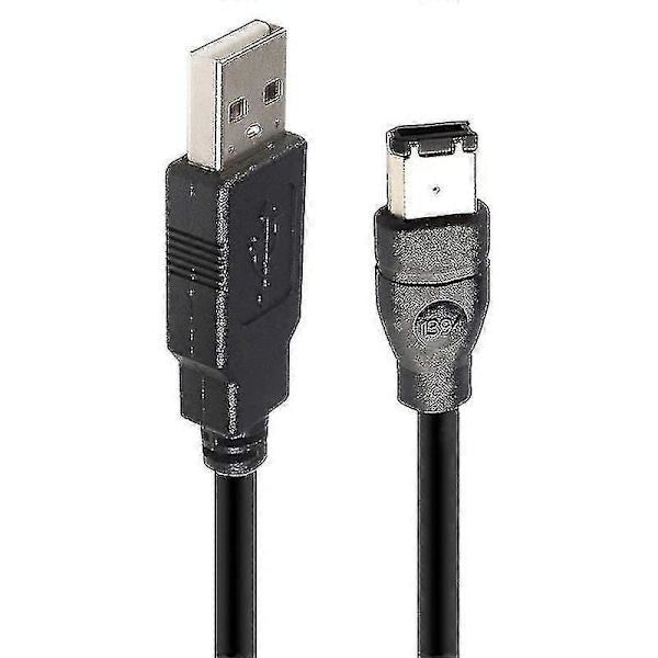 Junsunmay 1,8 m Firewire IEEE 1394 6-nastainen uros - USB 2.0 uros -sovitinjohto [DB]