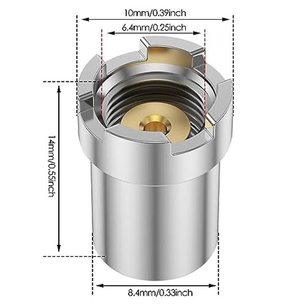 Kopplingar 510-adapter, magnetisk adaptergängadapter-kit (8 st)