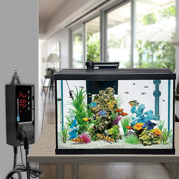Digital LED-varme- og kjøletemperaturkontroller, reptiltermostat 1100w 220v