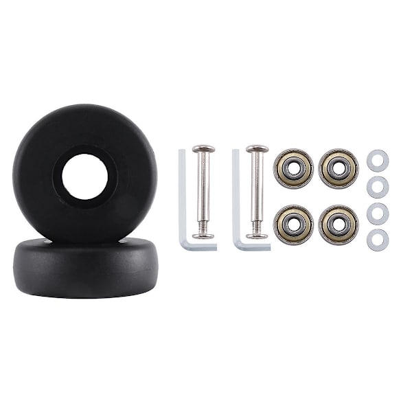 50 mm x 18 mm Matkalaukun Vaihtopyörät, PU-Pyörivät Pyörät Hiiliteräslaakerit Korjaus [DB] Black