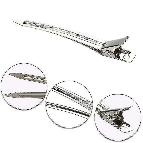 Metallklämmor för hårstyling med hål (7 st, silver)
