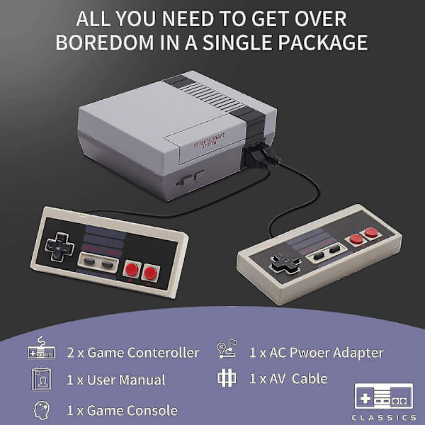 Klassisk Retro Spelkonsol Mini Videokonsoler Spel Med 620 Spel - Av Utmatning_as Db UK Plug
