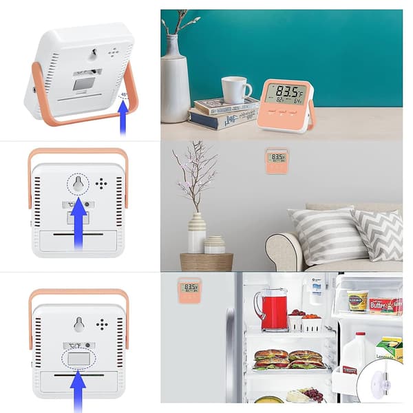Digital kylskåp frys termometer - Hög låg temperatur larm (extra sensor)
