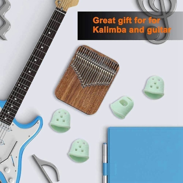 8 stk gitar kalimba fingerbeskyttere, kompatibel med nybegynnere barn voksen