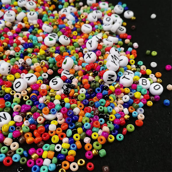 A-z Akryl Bogstav Alfabet Perler Kit Diy Armbånd Kunst Smykker Fremstilling Tilbehør Materiale Charms Til Halskæde Øreringe [DB]
