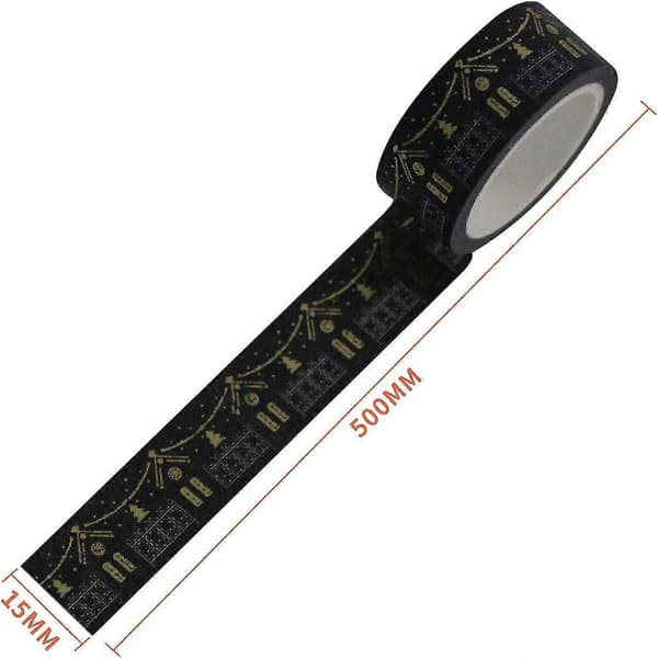 Juldekorativa washi-tejper, set om 4 gyllene