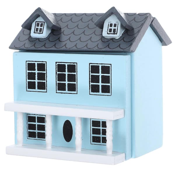 Blå Miniature Hus Dukkehus Møbler til Indretning 1:12 Model Rekvisit[DB]
