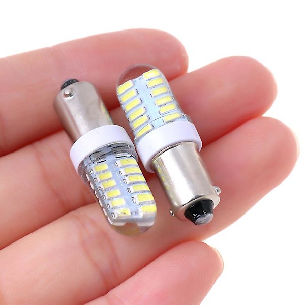 2X BA9S T11 T4W 3014 24smd 12v LED-sidoljuslampor interiörlampor vita db one size