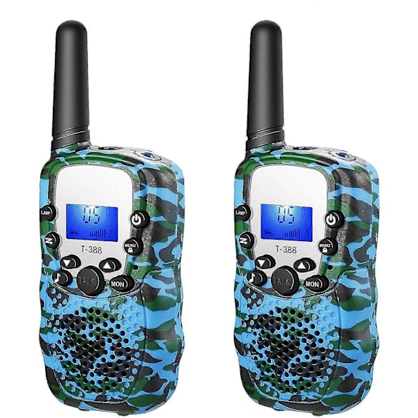 Walkie Talkies för Barn - Lång Räckvidd, Sekretess, Röstaktivering, Ficklampa [DB] Blue