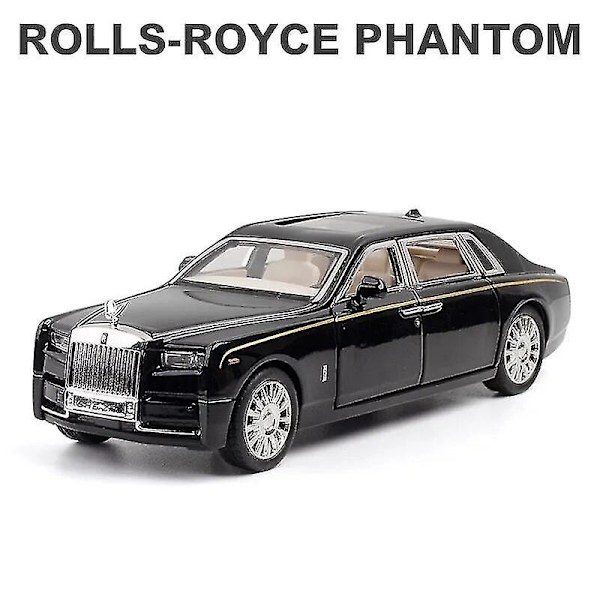 1/32 Rolls Royce Phantom Diecast Lekebil Miniatyrmodell Luksus Super Pull Back Lyd & Lys Dører Åpningsbar Samling Gave Barn Db Rolls-Royce Phantom1