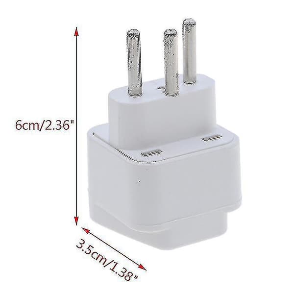 Universal UK/US/EU til Schweiz Schweiz AC Strømstik Rejseadapter Konvertere db White