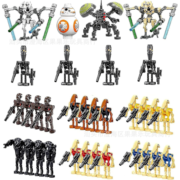 Star Wars Battle Droids Byggklossar Set Mini Actionfigurer Dockor Minifigurer Leksaker Skrivbordsdekoration För Fans Db 32Pieces