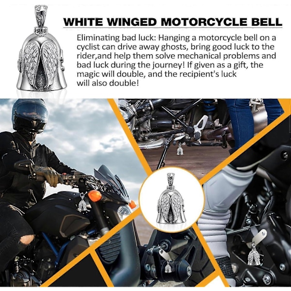 Moottoripyörän kello, Biker-ajokello, Onnenkello moottoripyörään, 3D Angel -ajokello, Lu db
