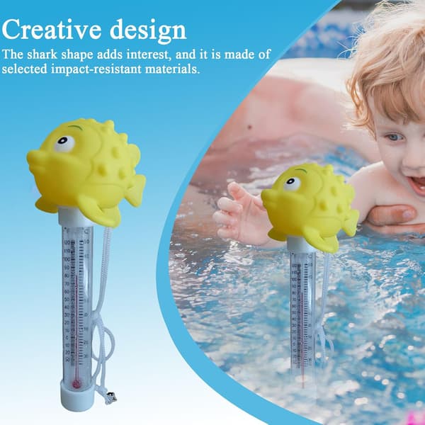 Pooltemperaturmätare - Söt akvarietermometer, flytande pooltermometer lätt att läsa för inomhusjacuzzi [DB] C