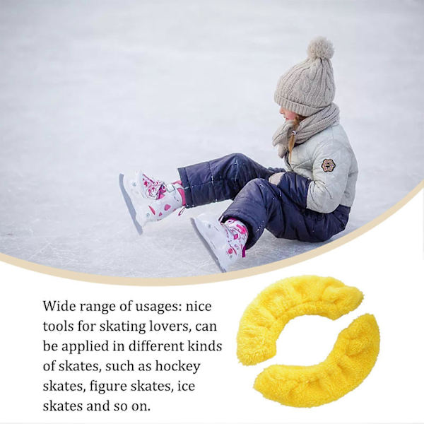 Isko Bladebeskyttere til Børn Høj Elastisk Dækning Soakers & Håndklæde Funktion til Hockey Skøjter Kunstskøjter [DB] Black M