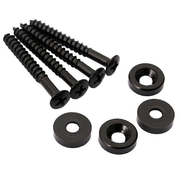 4 STK Gitarhals Koblingsforinger Sett Gitarhals Monteringsskruer Bass Ferrules Foringer med Muttere [db] gold