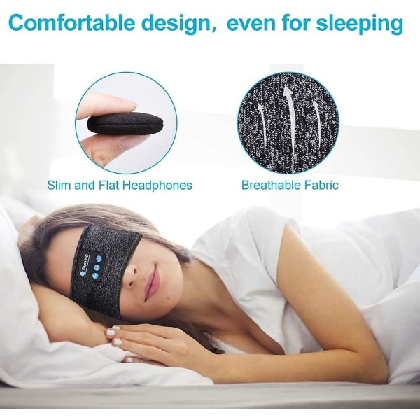 Trådlöst, Bluetooth sportpannband för sömn, träning {DB Gray