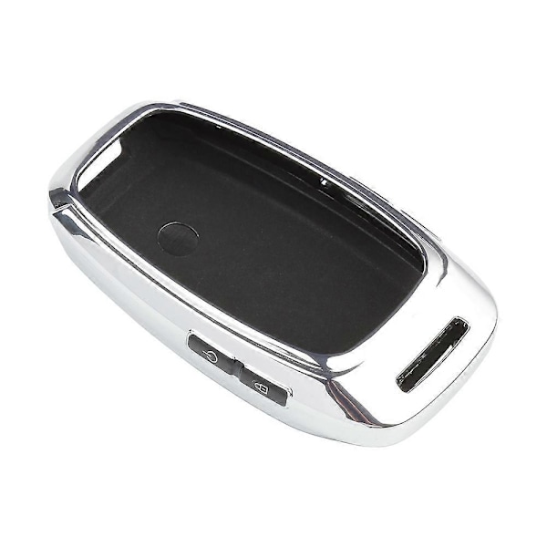 WhatsKey CF920 LCD Smart Fjärrkontroll Bilnyckel Skydd TUP Skal Fodral Skydd Med Kedja CF920 Nyckel för Skydd Anti Fallande Förlust [db] Silver