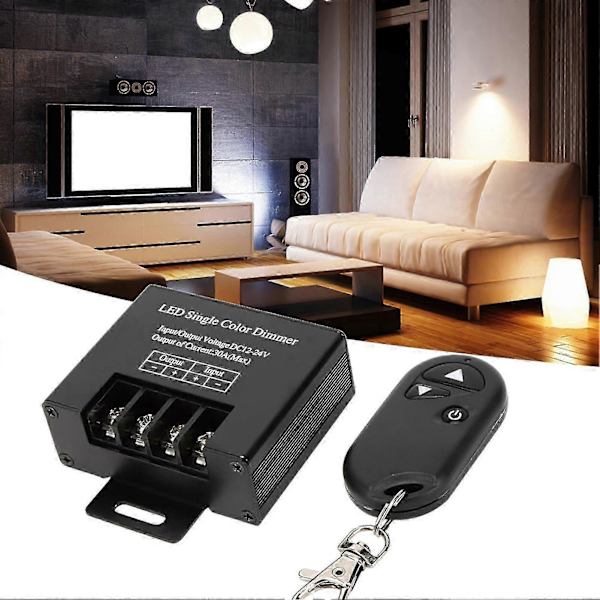 30A, 720W RF-dimmer med 3 knappar för DC12/24V-kontroller [DB]